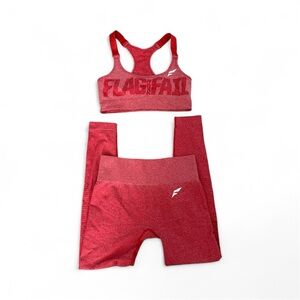 Flag Nor Fail Seamless Sports Bra and Leggings Set size Large